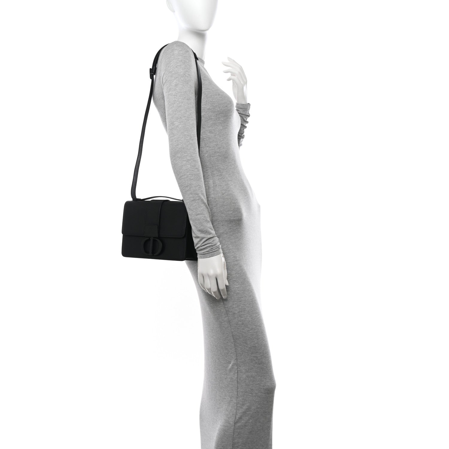 Christian Dior 30 Montaigne Flap Bag Black 2 of 12