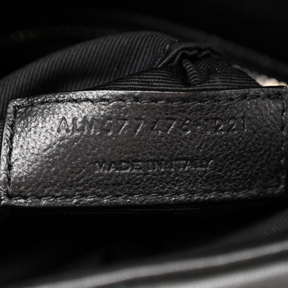Saint Laurent Lambskin Quilted Toy Loulou Puffer Monogram Chain Satchel Black 7 of 11
