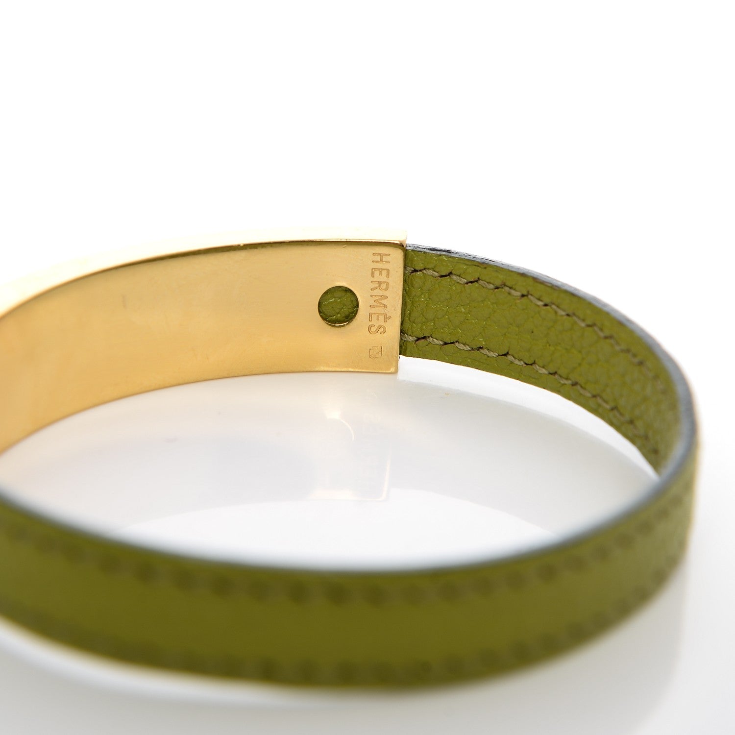 Hermes Chevre Mysore Pousse Pousse Bracelet Vert Anis 4 of 5