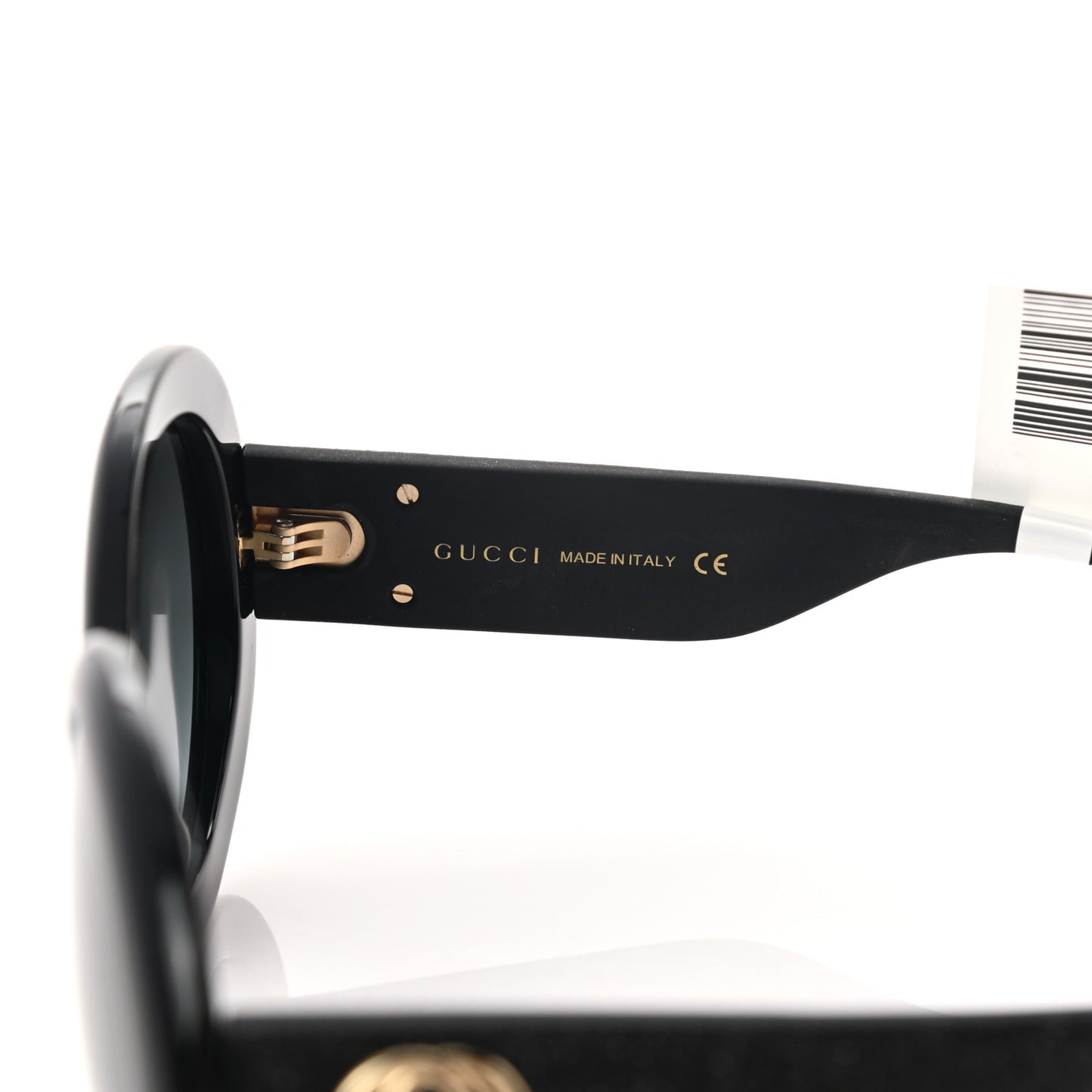 Acetate Round GG0101S Glitter Sunglasses Black