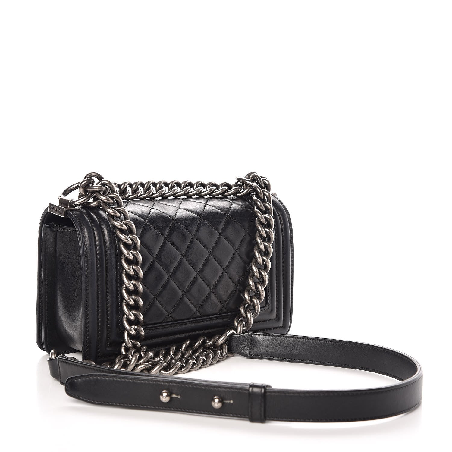 Chanel Lambskin Quilted Small Boy Flap Black 3 of 8