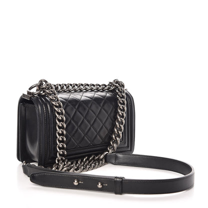 Chanel Lambskin Quilted Small Boy Flap Black 3 of 8