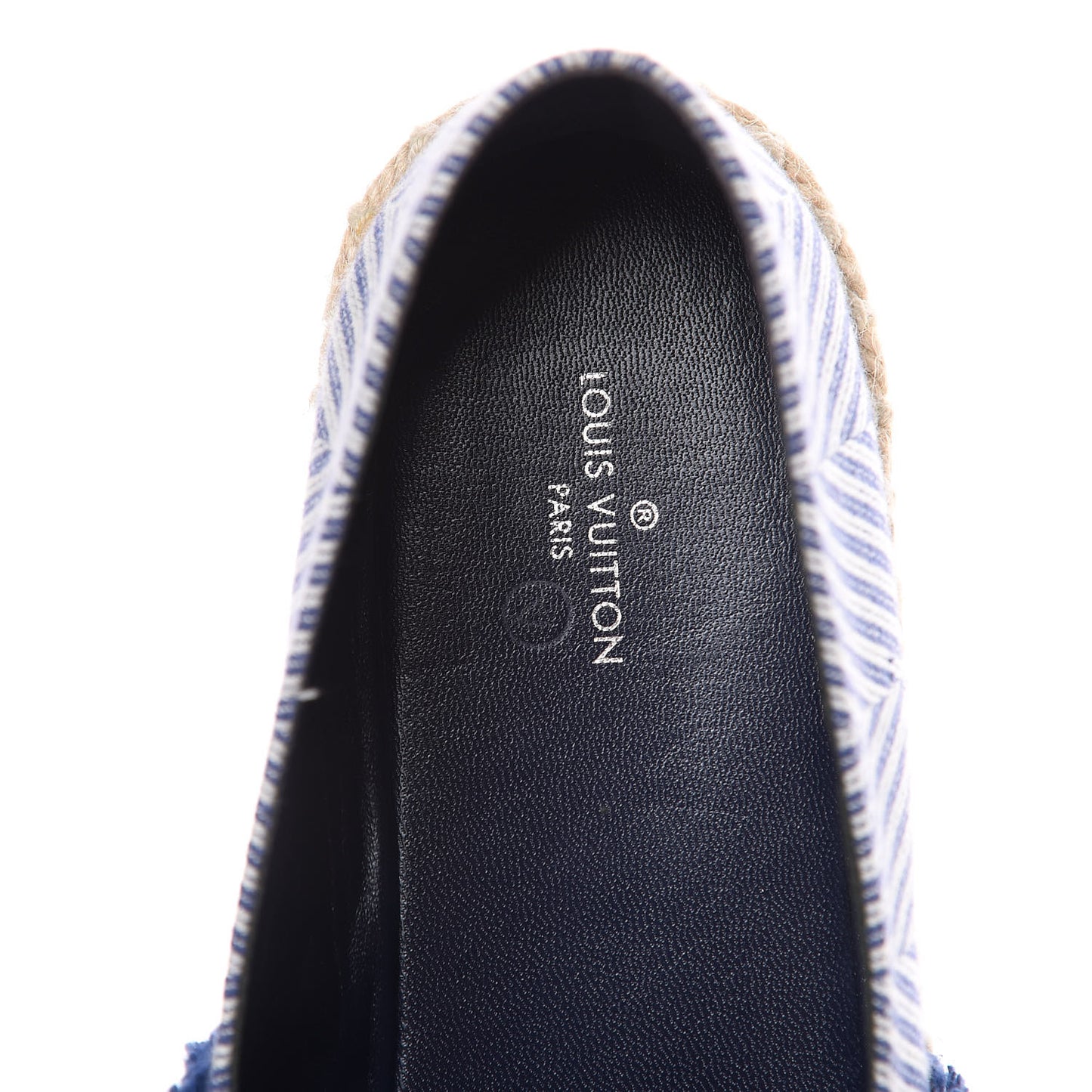 Canvas Monogram Sail Away Espadrille Flats 37 Marine