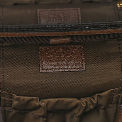 Gucci GG Supreme Monogram Textured Calfskin Web Ophidia Vanity Cosmetic Case Beige Ebony New Acero 6 of 8