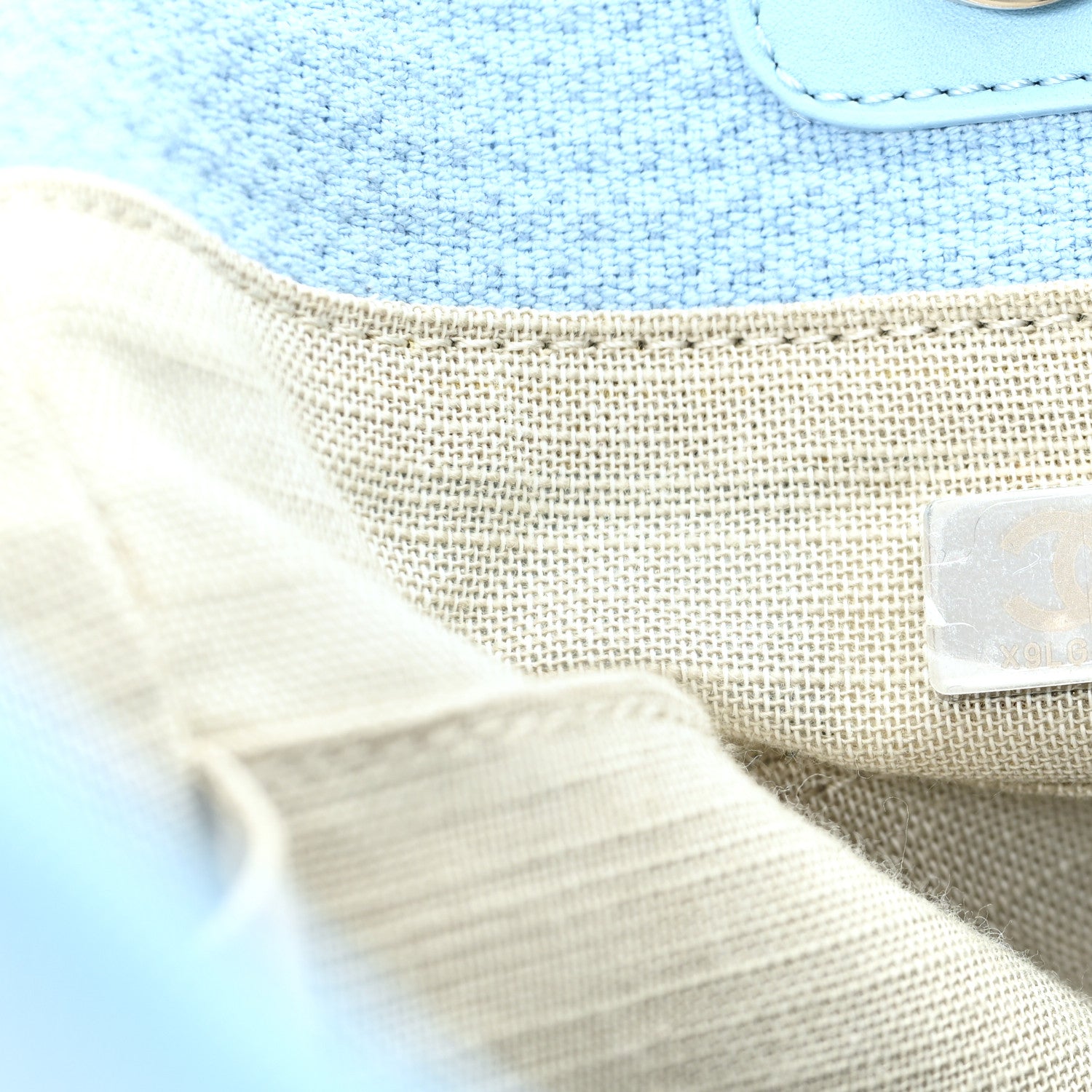 Chanel Mixed Fibers Medium Deauville Tote Light Blue 8 of 11