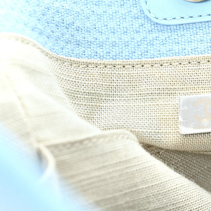 Chanel Mixed Fibers Medium Deauville Tote Light Blue 8 of 11