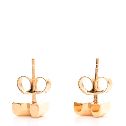 Louis Vuitton Brass Essential V Stud Earrings Gold 3 of 5