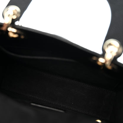 Christian Dior Grained Calfskin Cannage Small Lady Dior Black 5 of 11