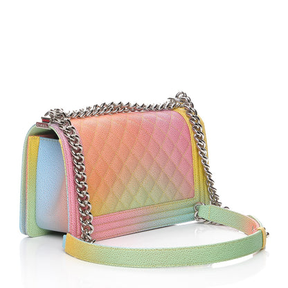 Chanel Caviar Quilted Medium Cuba Rainbow Boy Flap Multicolor 2 of 7