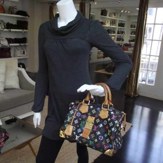 Louis Vuitton Monogram Multicolor Speedy 30 Black 2 of 10