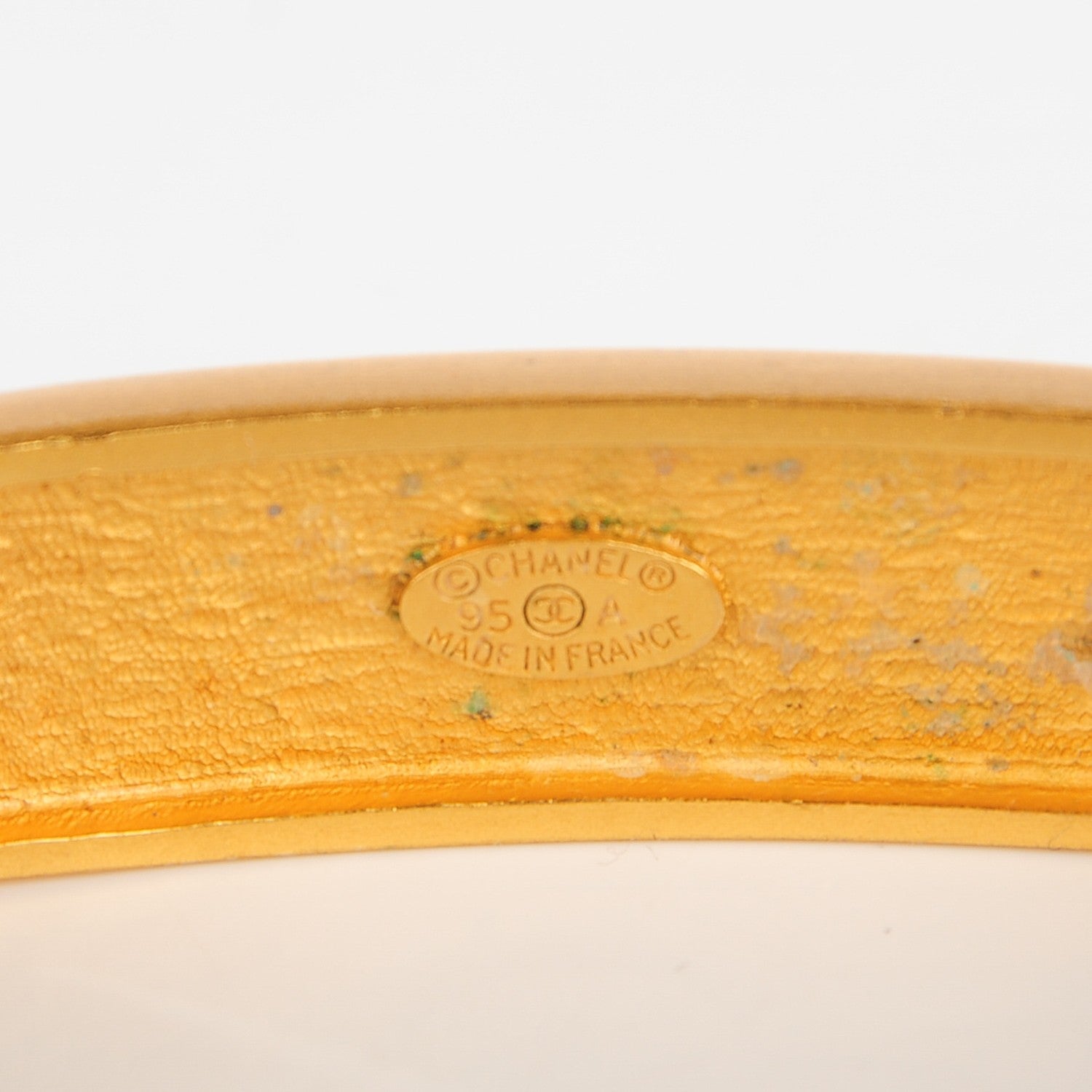 Chanel Lambskin Chain Logo Bracelet Gold Black 4 of 4