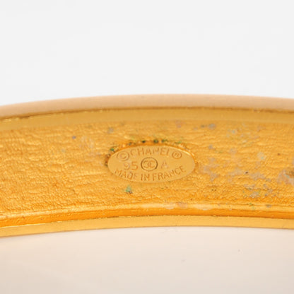 Chanel Lambskin Chain Logo Bracelet Gold Black 4 of 4