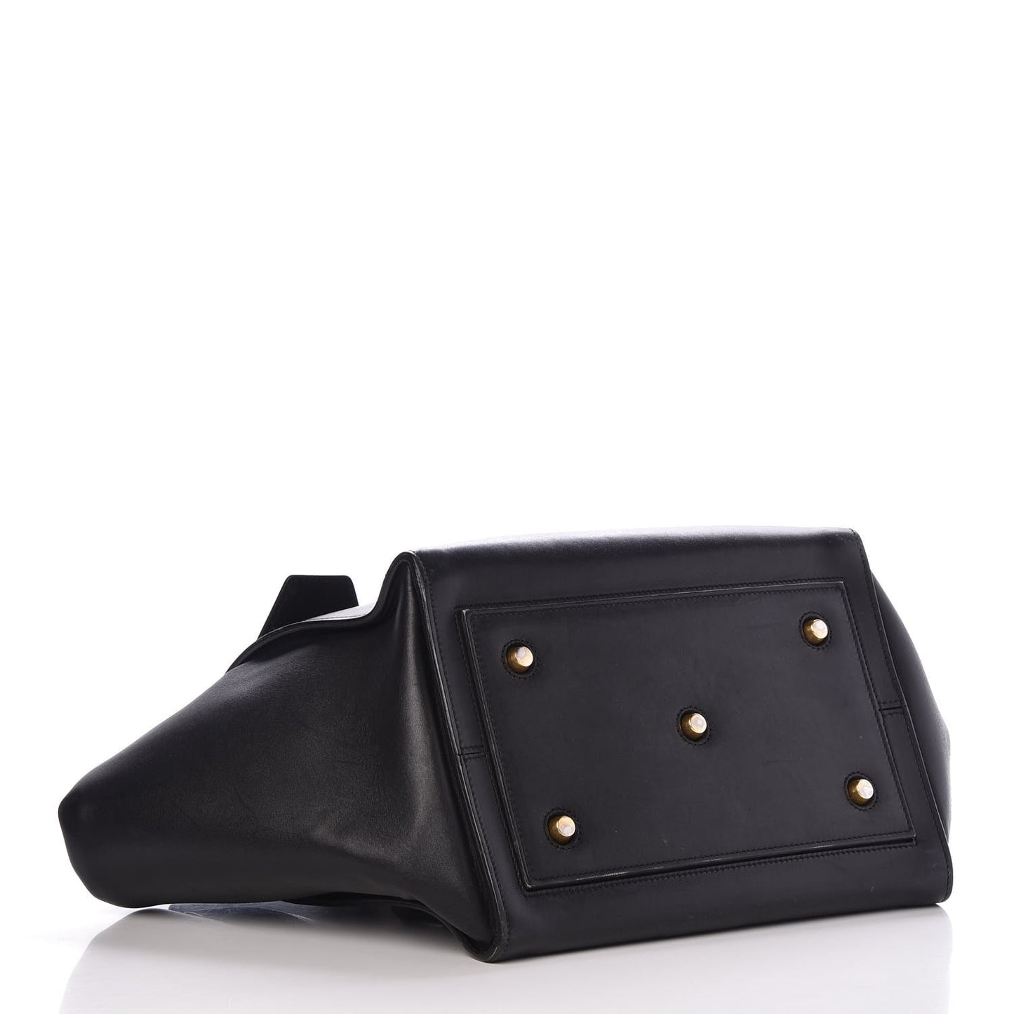 Smooth Calfskin Small Tie Knot Tote Black