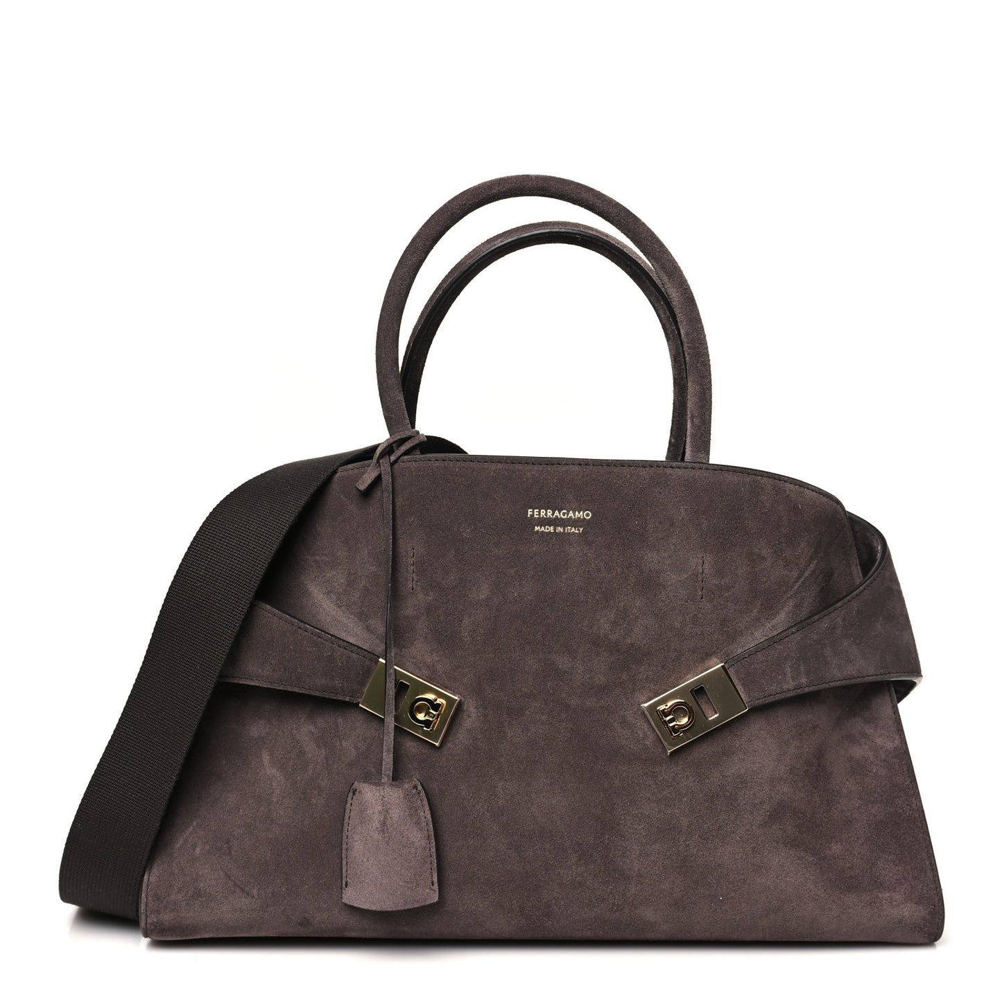 Suede Large Hug Bag Concrete