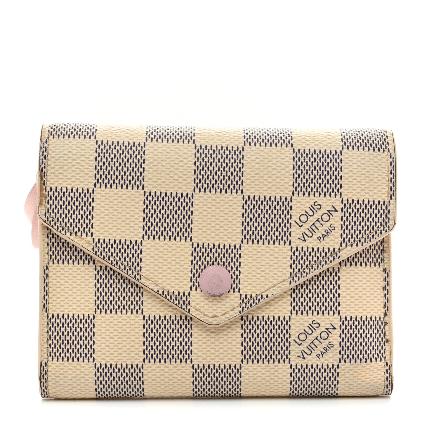 Damier Azur Victorine Wallet Rose Ballerine