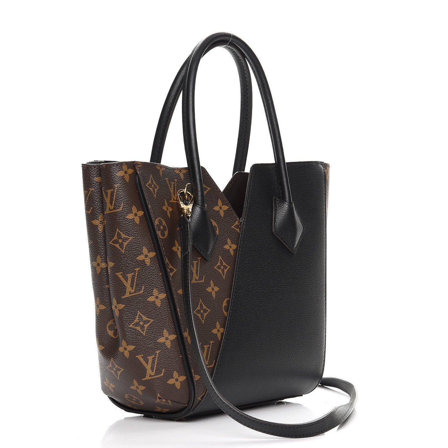 Louis Vuitton Calfskin Monogram Kimono Tote PM Black 4 of 11