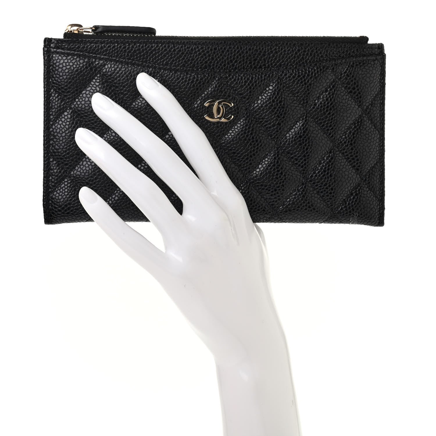 Chanel Caviar Quilted Classic Zip Pouch Black 2 of 7