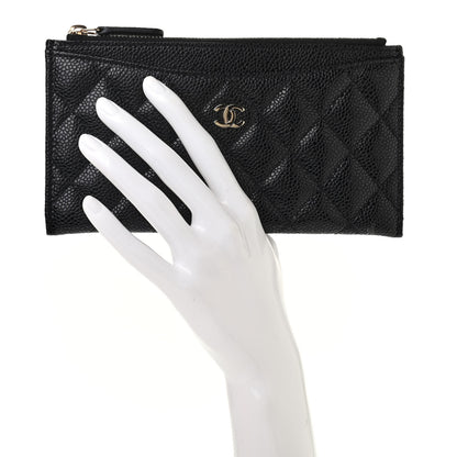 Chanel Caviar Quilted Classic Zip Pouch Black 2 of 7
