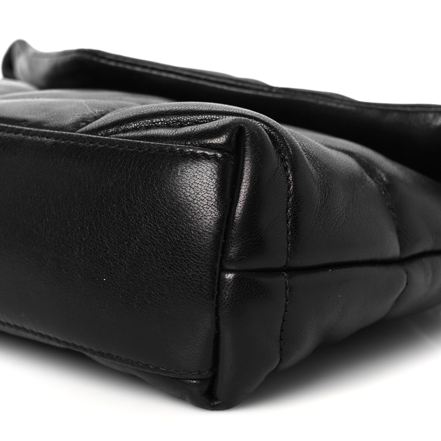 Saint Laurent Lambskin Quilted Toy Loulou Puffer Monogram Chain Satchel Black 10 of 10