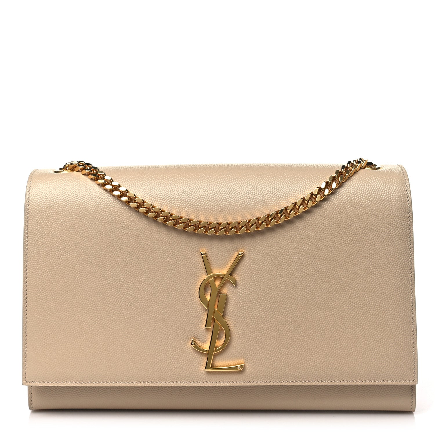 Saint Laurent SAINT LAURENT Grain De Poudre Medium Monogram Kate Satchel Nude Powder 1 of 8