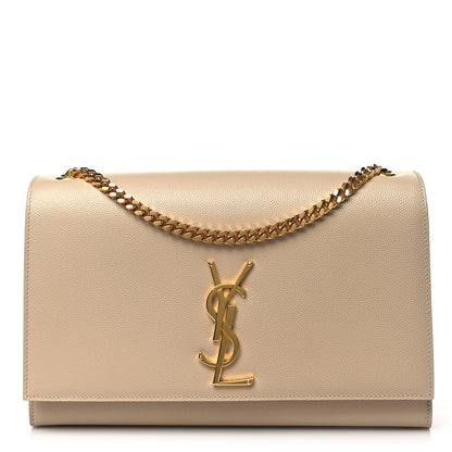 Saint Laurent SAINT LAURENT Grain De Poudre Medium Monogram Kate Satchel Nude Powder 1 of 8