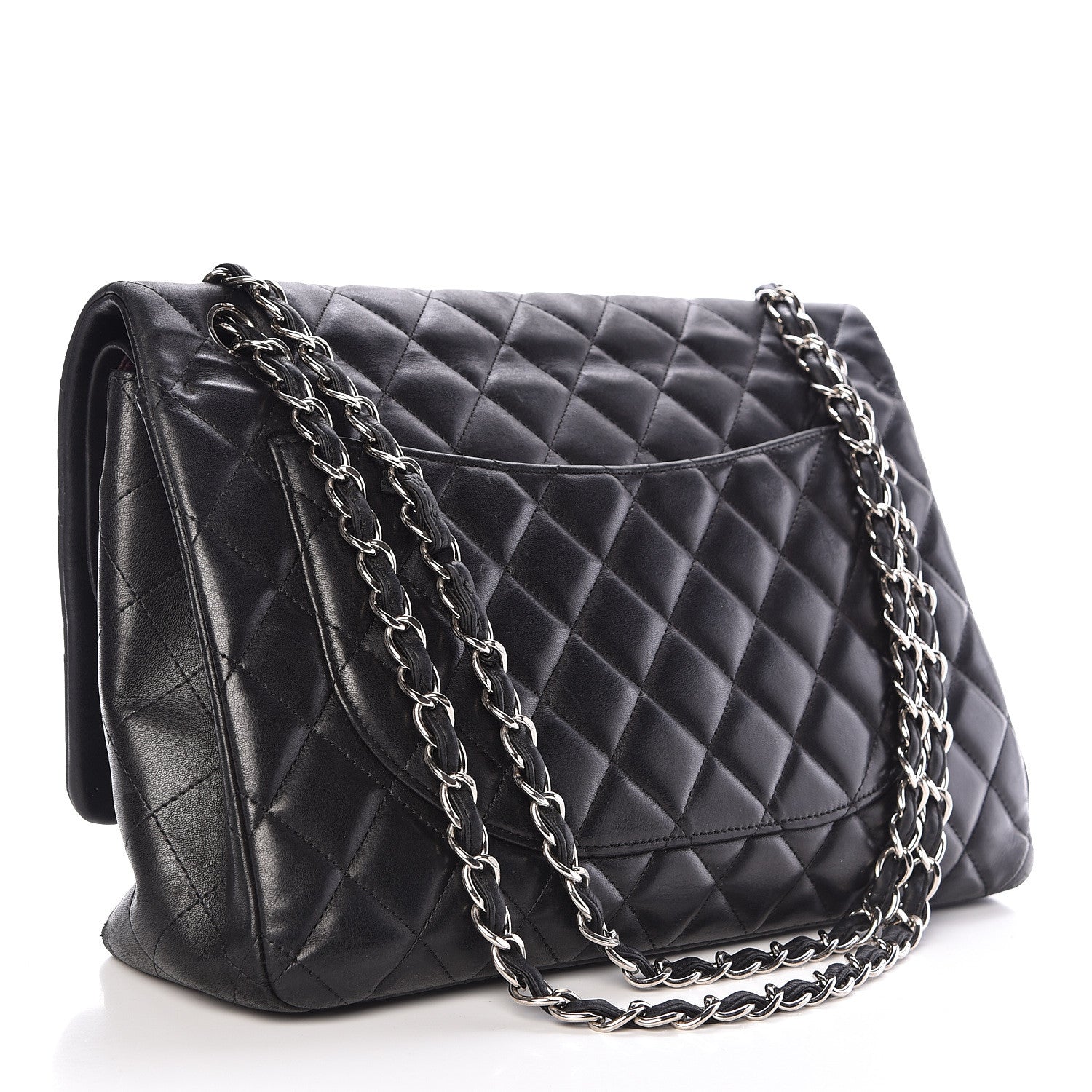 Chanel Lambskin Quilted Maxi Double Flap Black 3 of 18