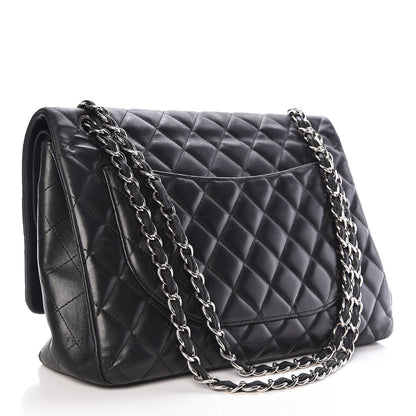 Chanel Lambskin Quilted Maxi Double Flap Black 3 of 18