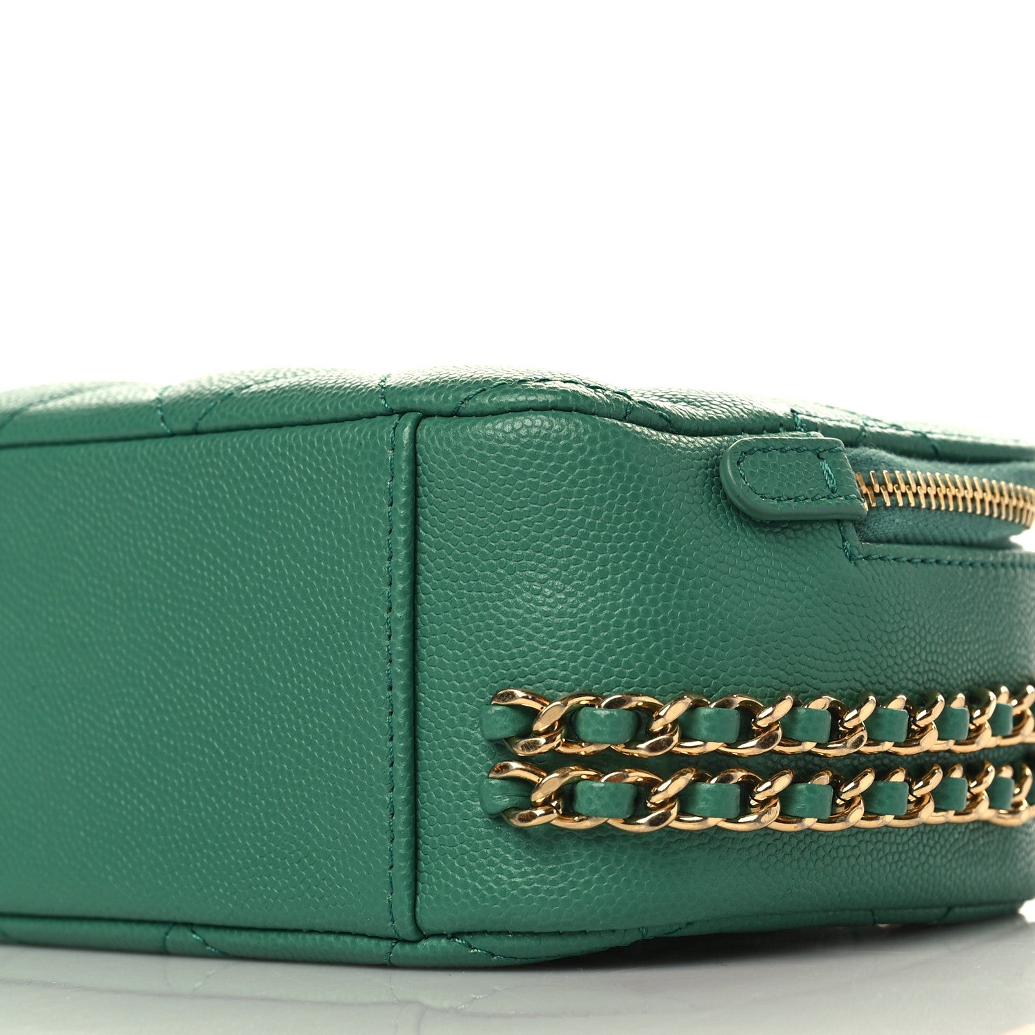 Chanel Caviar Quilted Mini CC You Camera Case Dark Green 8 of 8