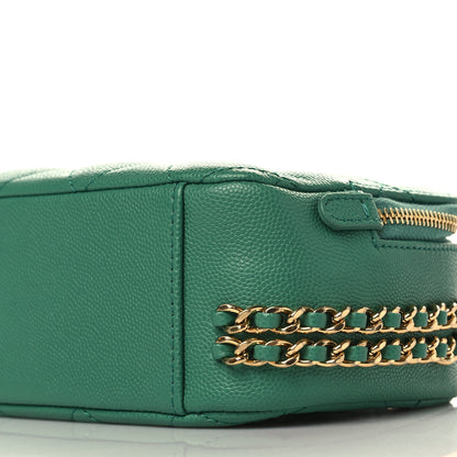 Chanel Caviar Quilted Mini CC You Camera Case Dark Green 8 of 8