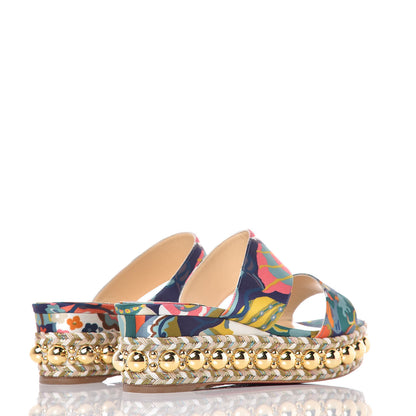 Christian Louboutin Satin Wallpaper Janitag 60 Platform Sandals 36 Charlotte 4 of 8