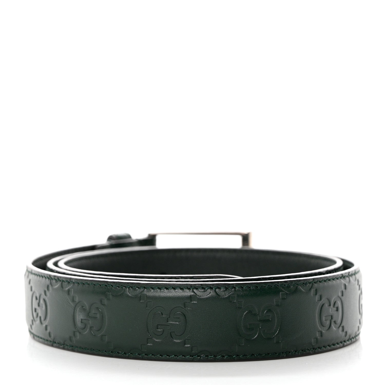 Gucci Guccissima Signature 30mm Belt 90 36 Verde 2 of 5