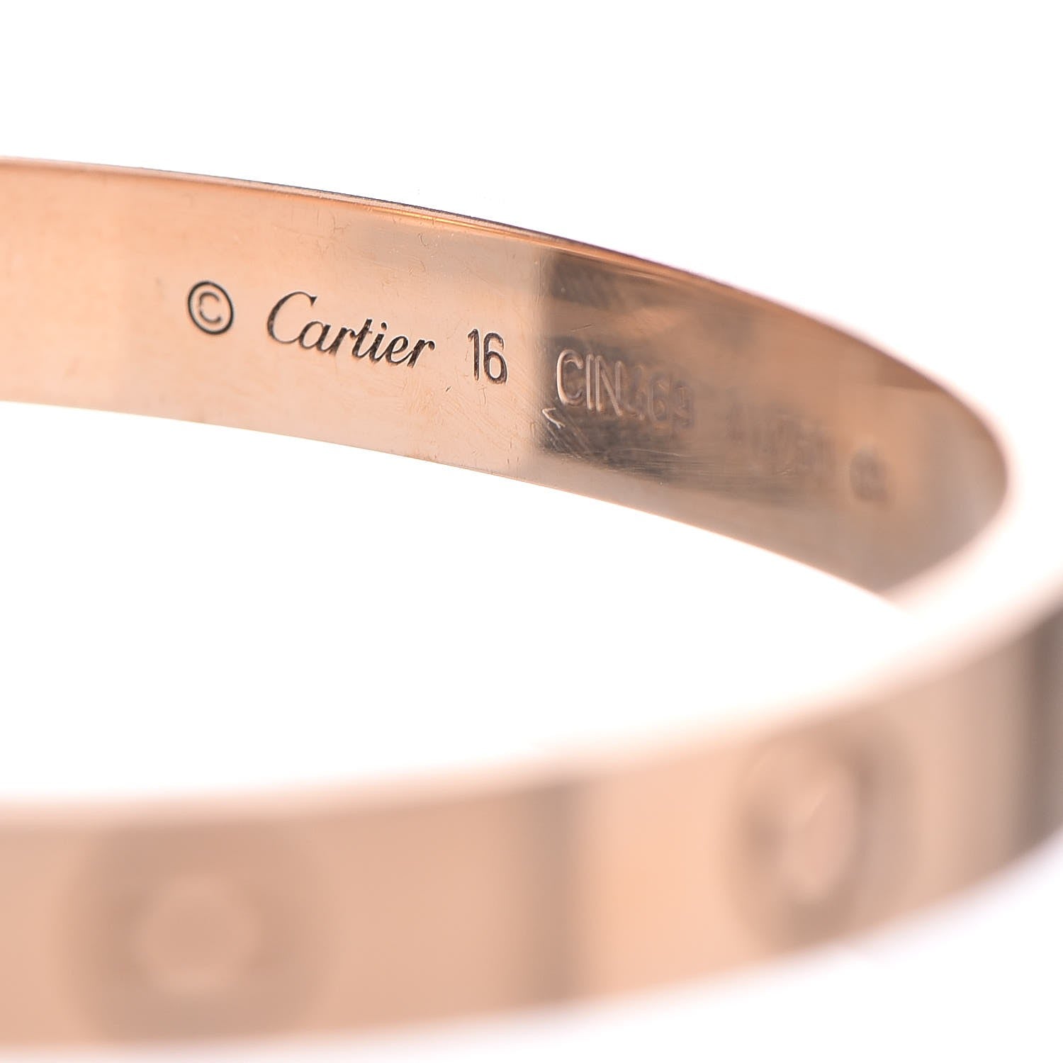 Cartier 18K Pink Gold LOVE Bracelet 16 9 of 11