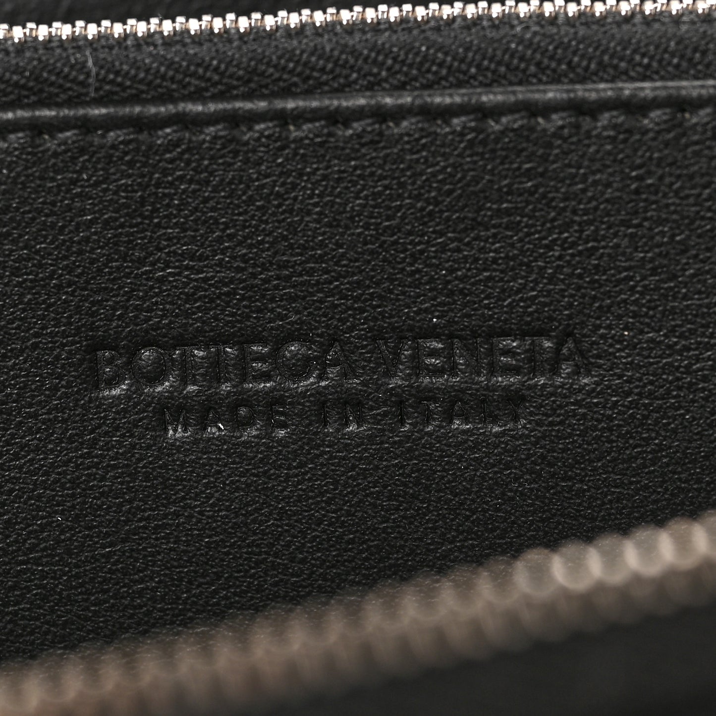 Nappa Intrecciato Zip Around Wallet Black