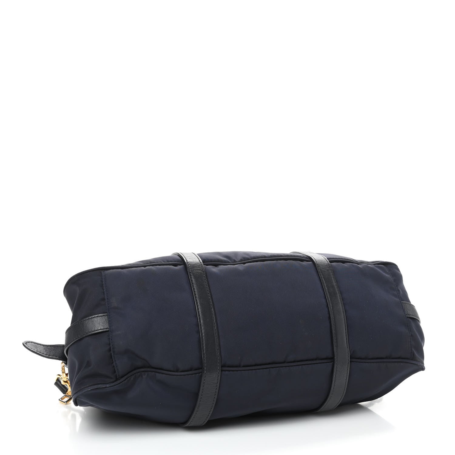 Prada Tessuto Nylon Soft Calfskin Shopping Satchel Blue 3 of 11