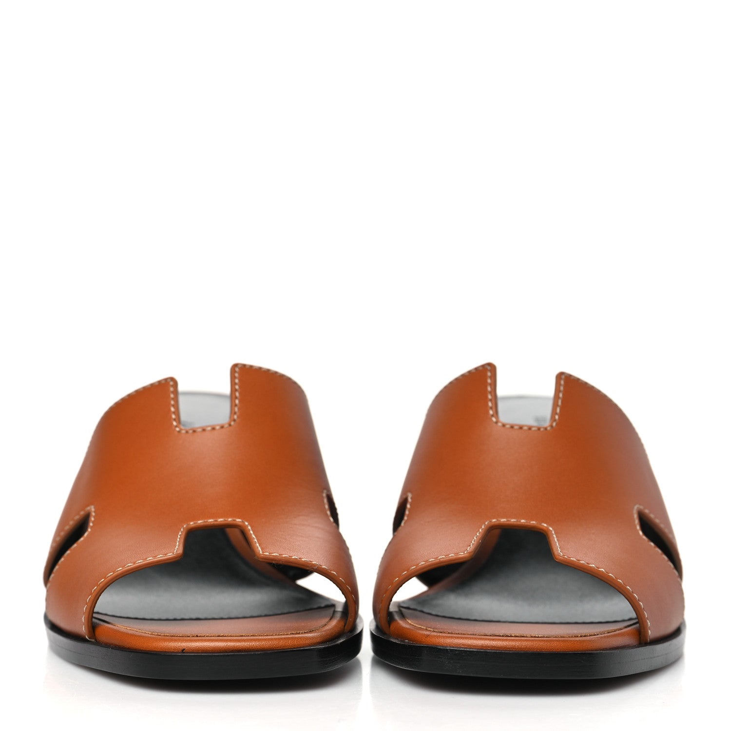 Hermes Calfskin Helia 60 Sandals 38.5 Gold 2 of 9