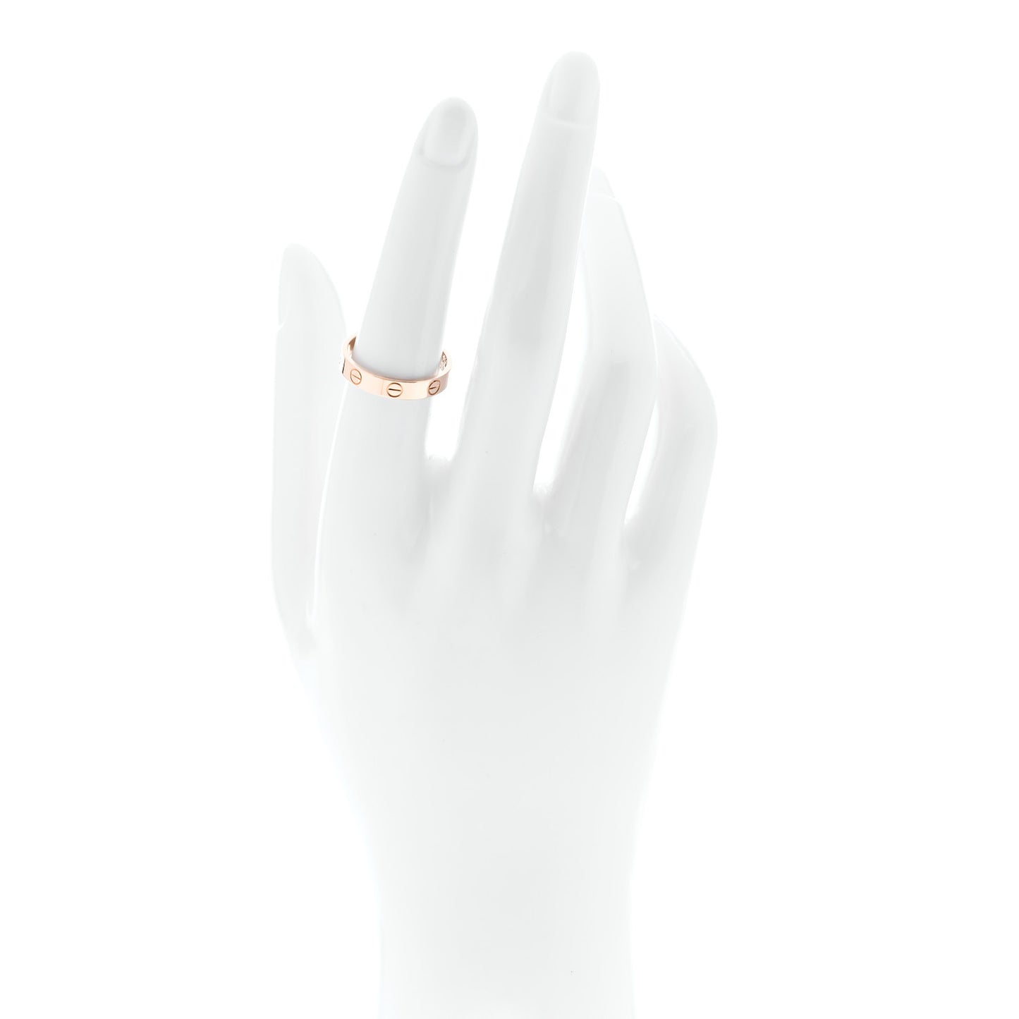 18K Pink Gold 3.5mm LOVE Wedding Band Ring 54 6.75