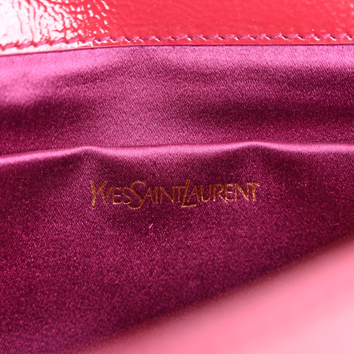 Textured Patent Monogram Large Belle De Jour Clutch Fuchsia