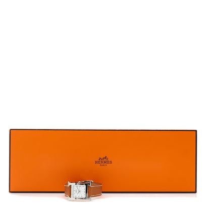 Hermes Stainless Steel Epsom 21mm Heure H Hour Quartz Watch Gold 5 of 5