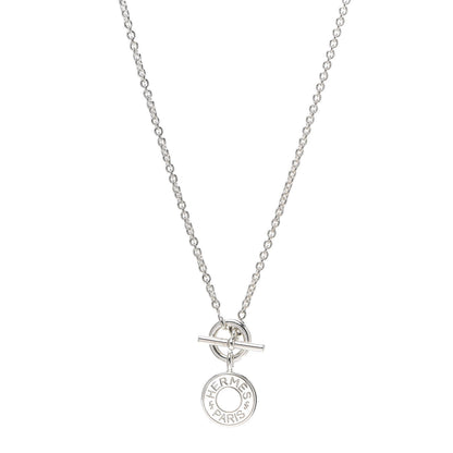 Hermes Sterling Silver Amulettes H Confettis Pendant Necklace 1 of 5