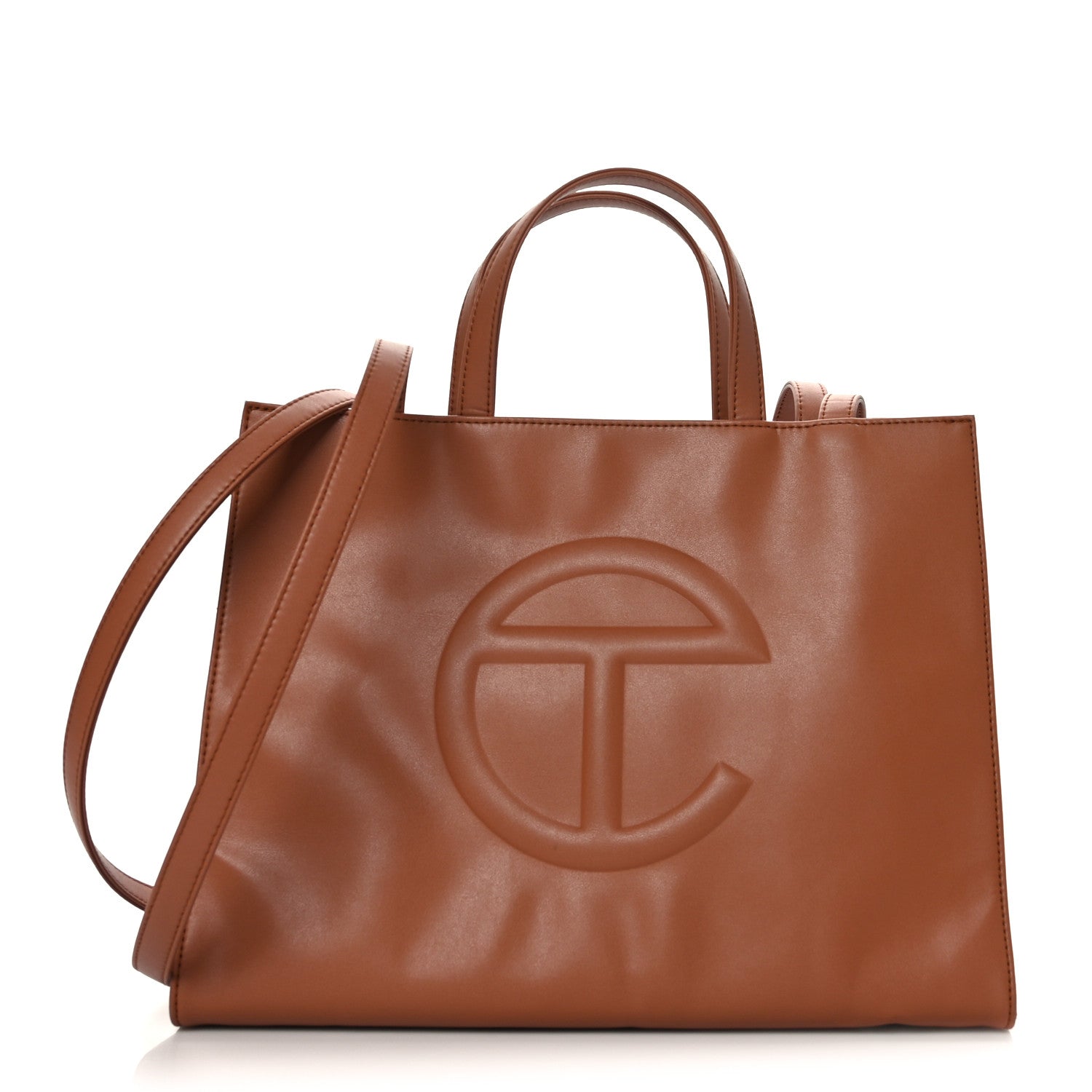 Telfar Vegan Leather Medium Shopping Bag Tan 1 of 9