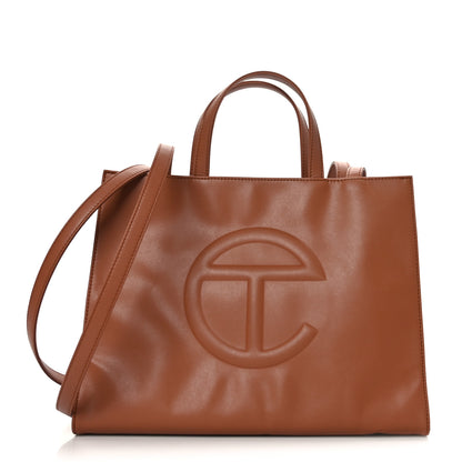 Telfar Vegan Leather Medium Shopping Bag Tan 1 of 9