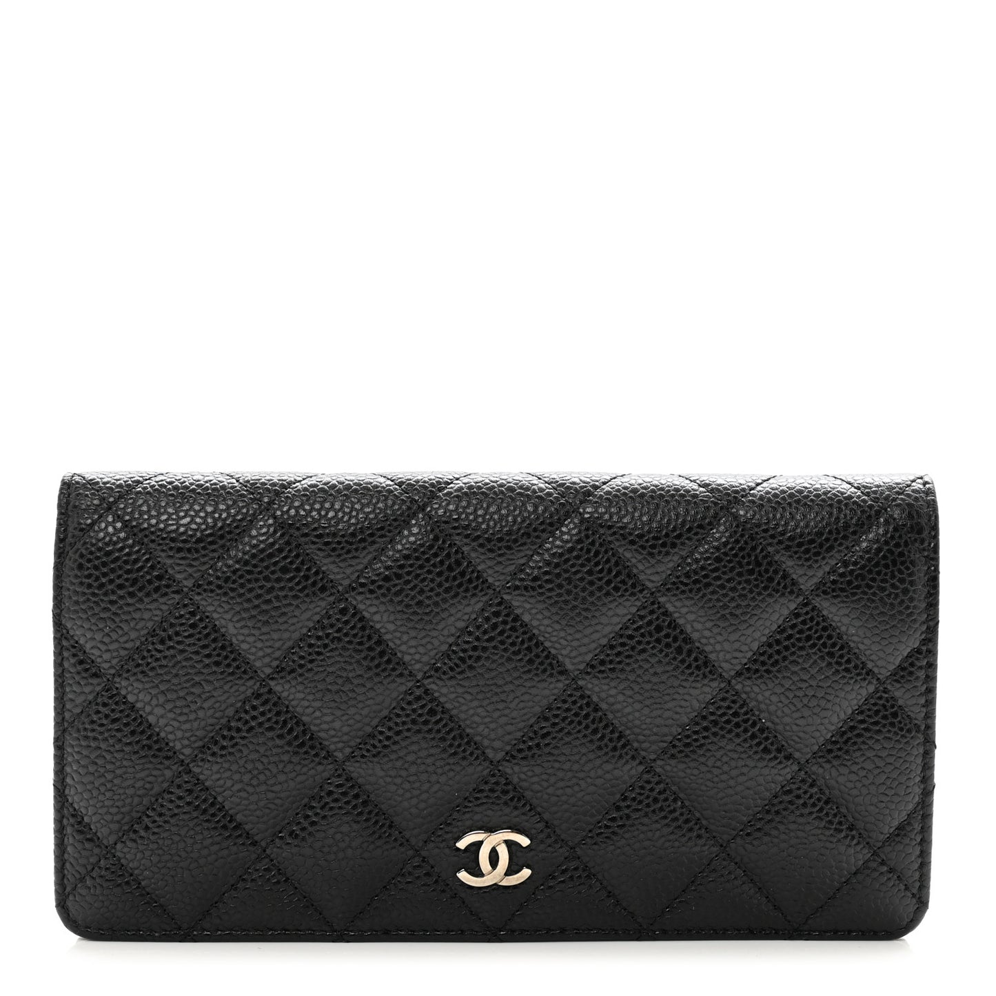 Caviar Quilted Yen Wallet Black