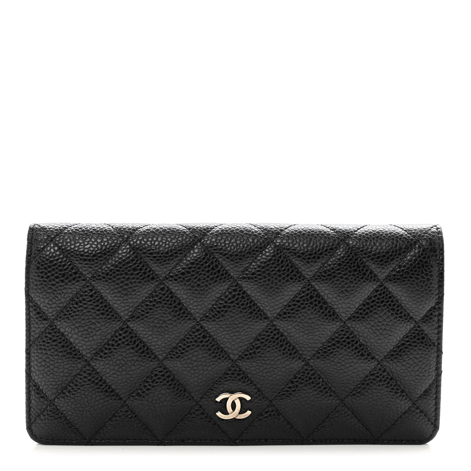 Chanel Caviar Quilted Yen Wallet Black 1 of 8