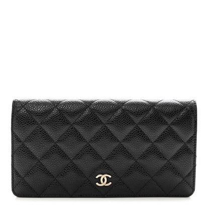Chanel Caviar Quilted Yen Wallet Black 1 of 8