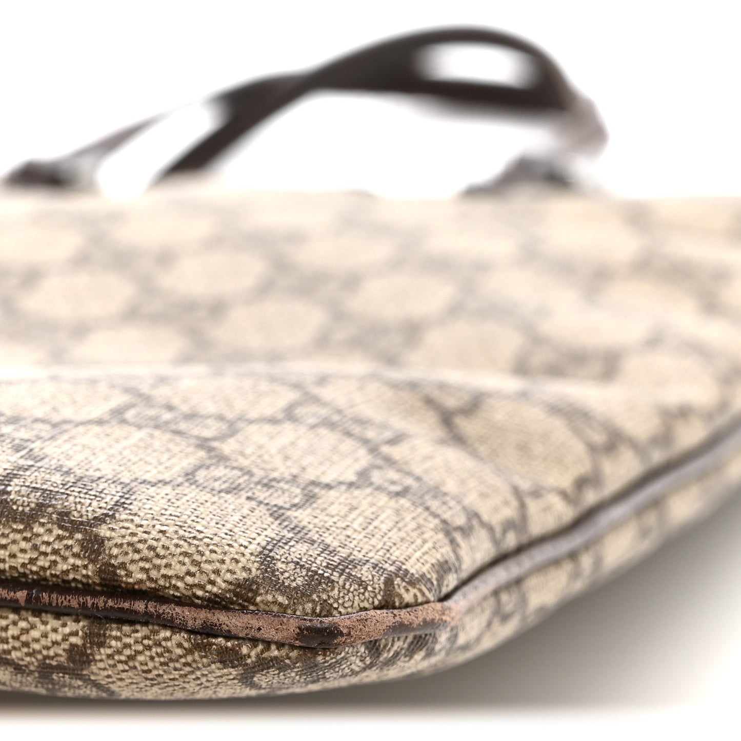 GG Plus Monogram Flat Vertical Tote Dark Brown