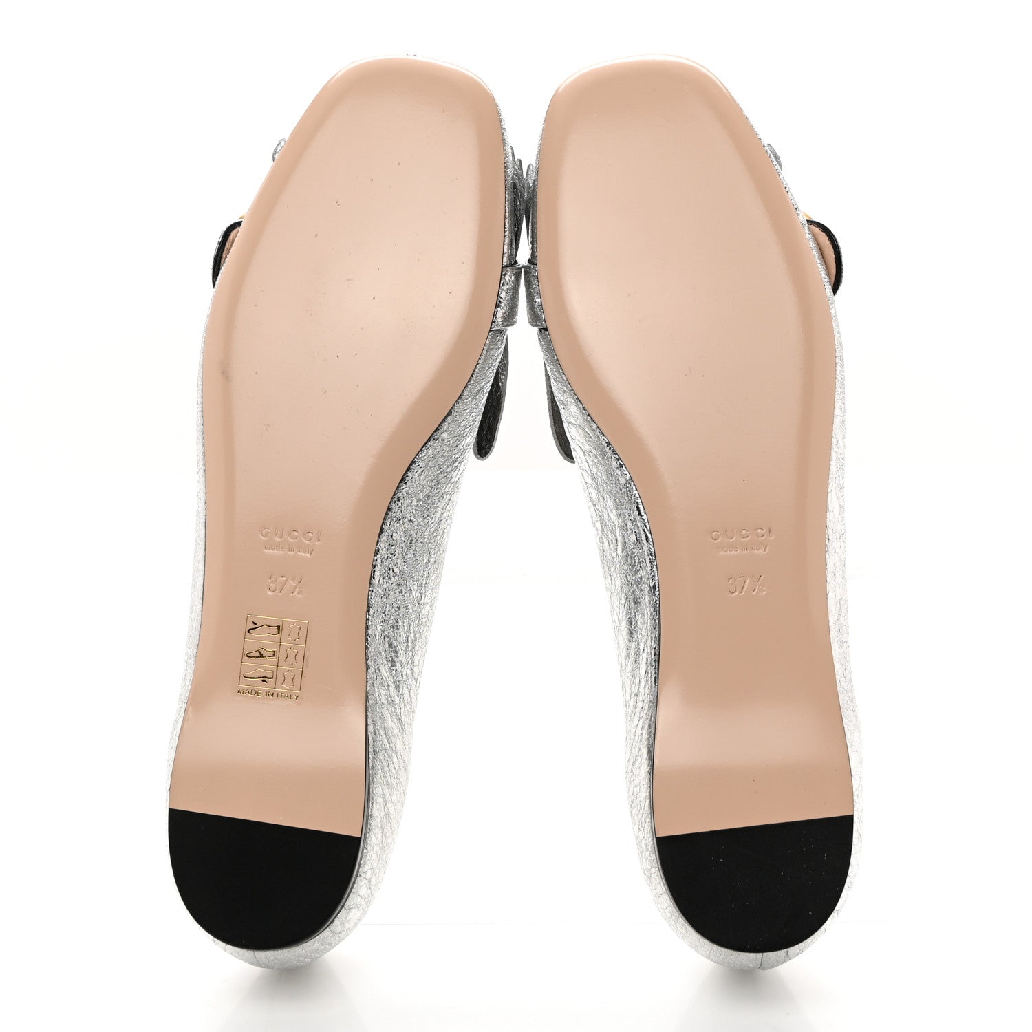 Gucci Galassia GG Marmont Fringe Flats 37.5 Argento 5 of 9