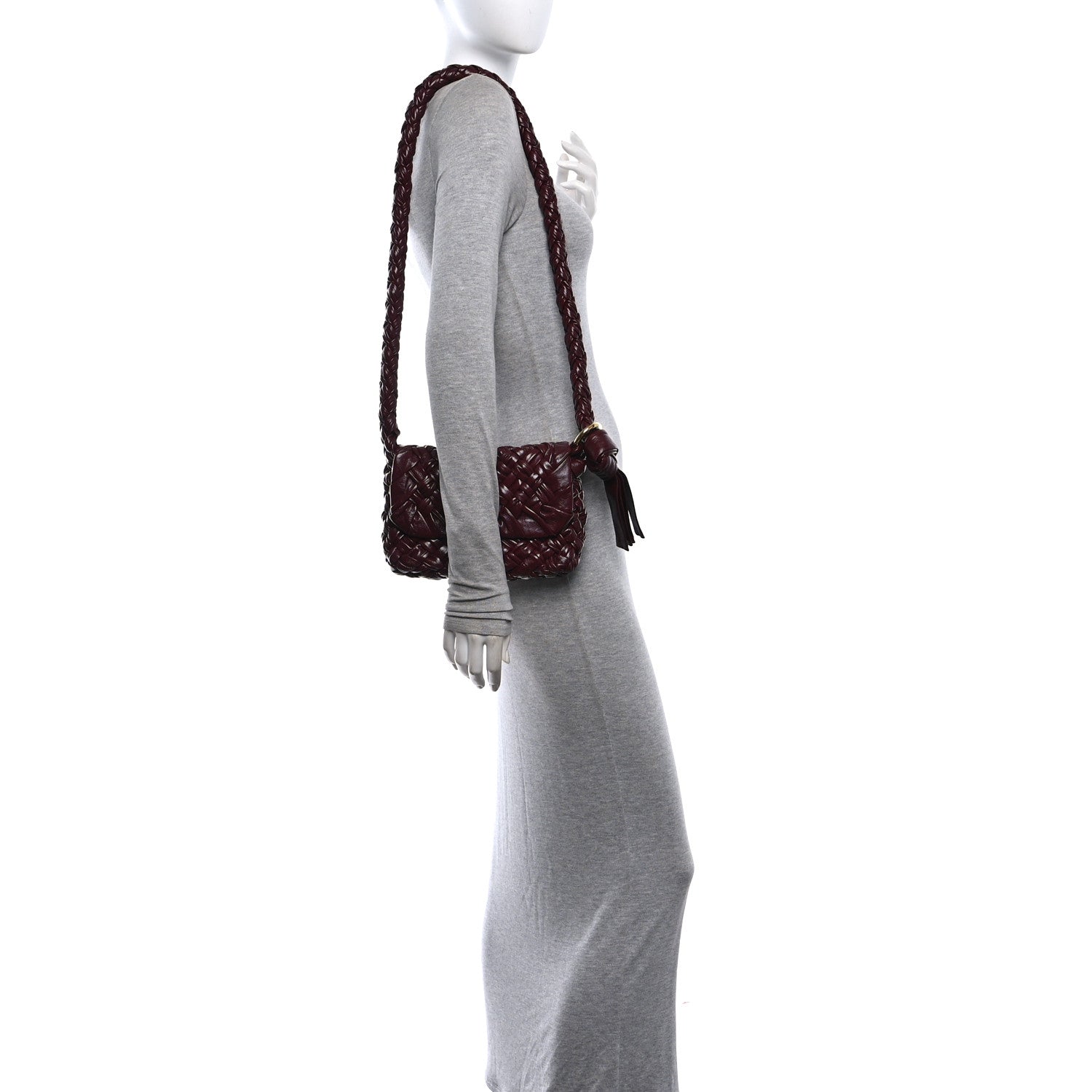 Bottega Veneta Calfskin Foulard Intreccio Kalimero Citta Shoulder Bag Barolo Barolo 2 of 11