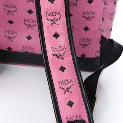 MCM Visetos Studded Colorblock Stark Brock Backpack Pink Black 16 of 16