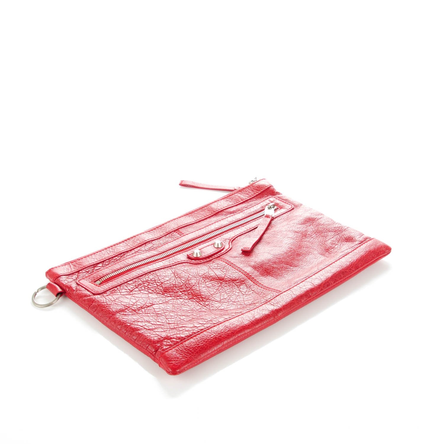 Balenciaga Agneau Arena Classic Hardware Medium Clip Rouge Grenade 4 of 7