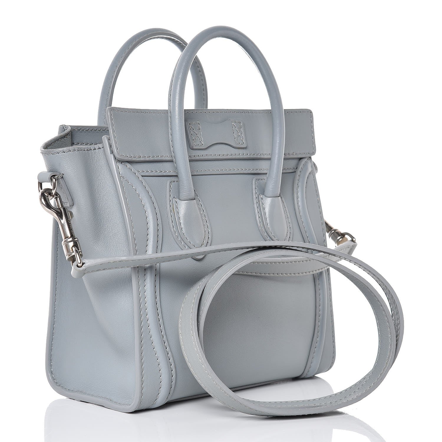 Celine Smooth Calfskin Nano Luggage Sky 3 of 9